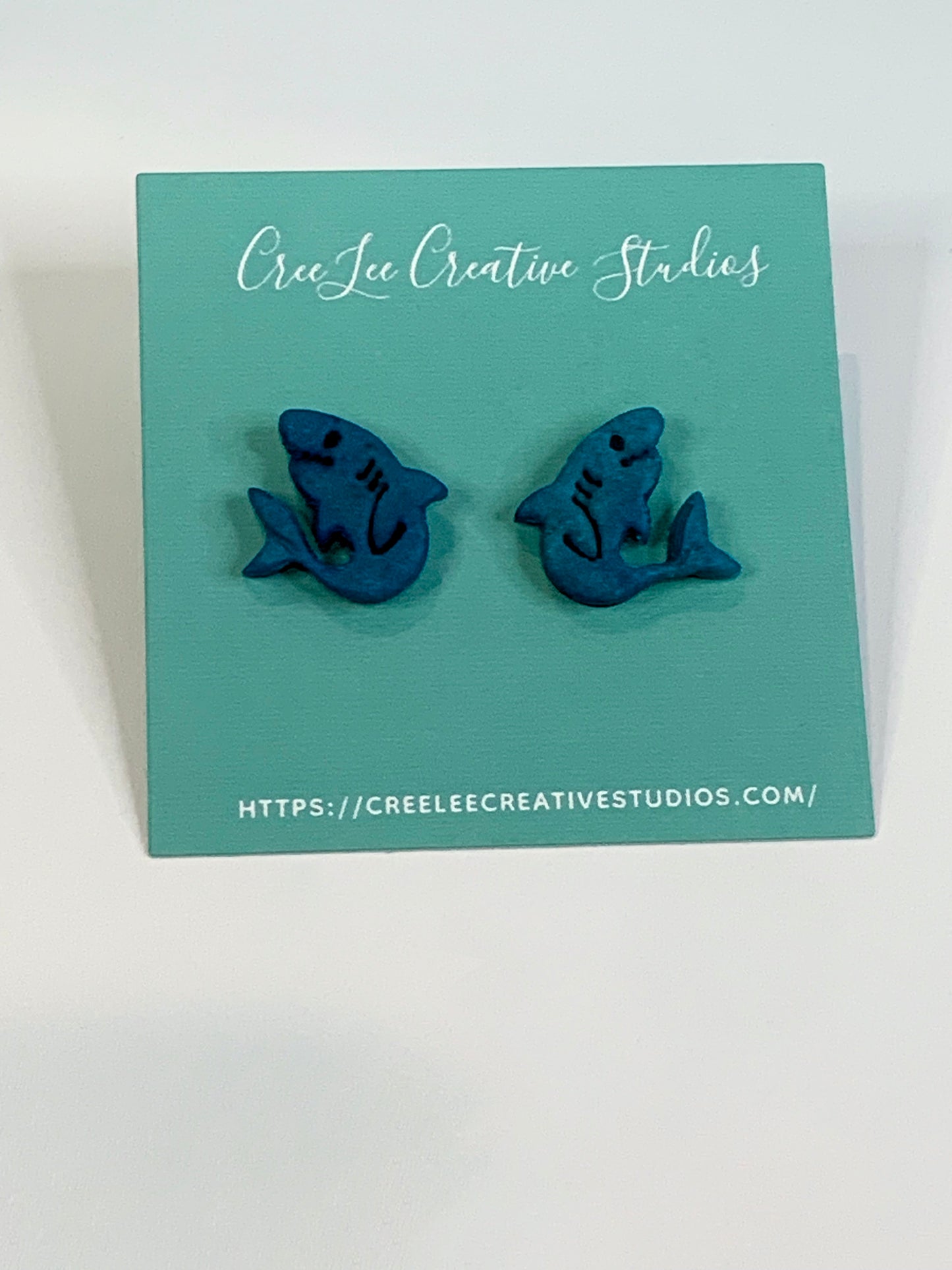 "New" Beachy Vibes - Shark Stud Earrings