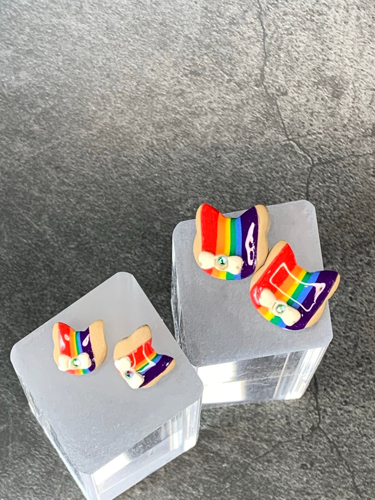Cat - Rainbow Cat Earrings