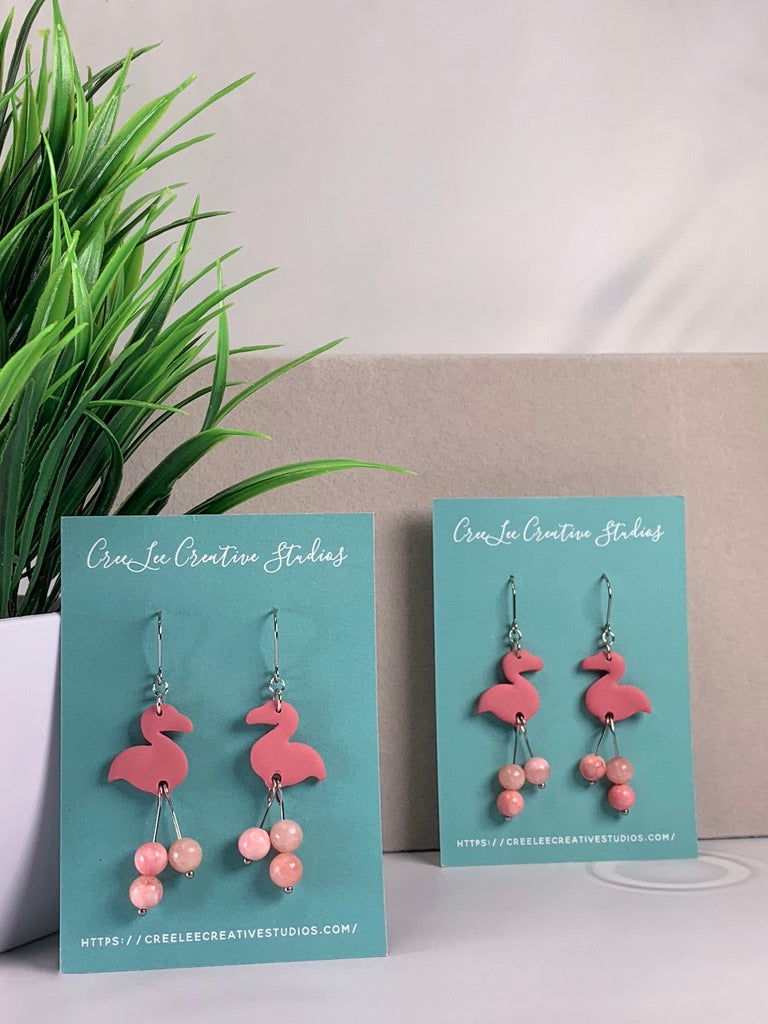 Flamingo Dangle Legs Earrings