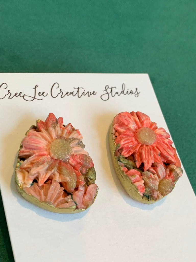 Flower - Vintage Peach Earring Collection