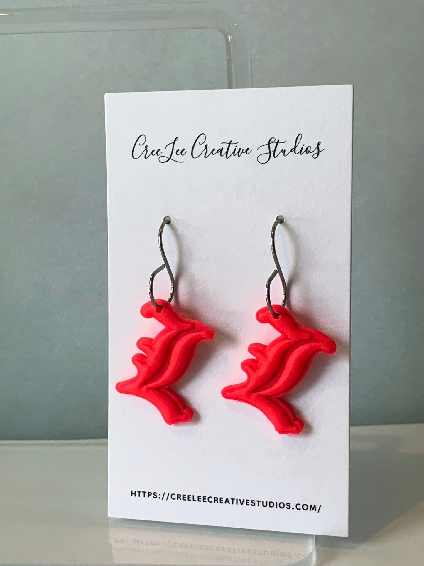 "L" Yeah! Earrings - Neon Pink