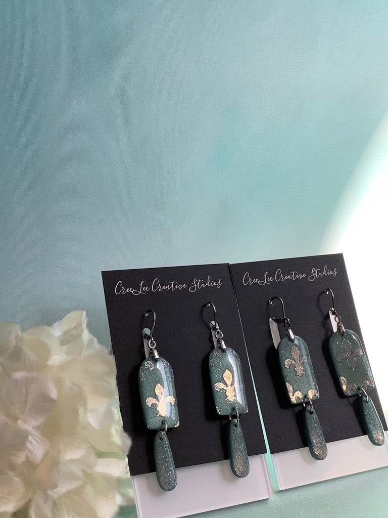 Fancy Everyday - Fleur de Lis Silver Turquoise