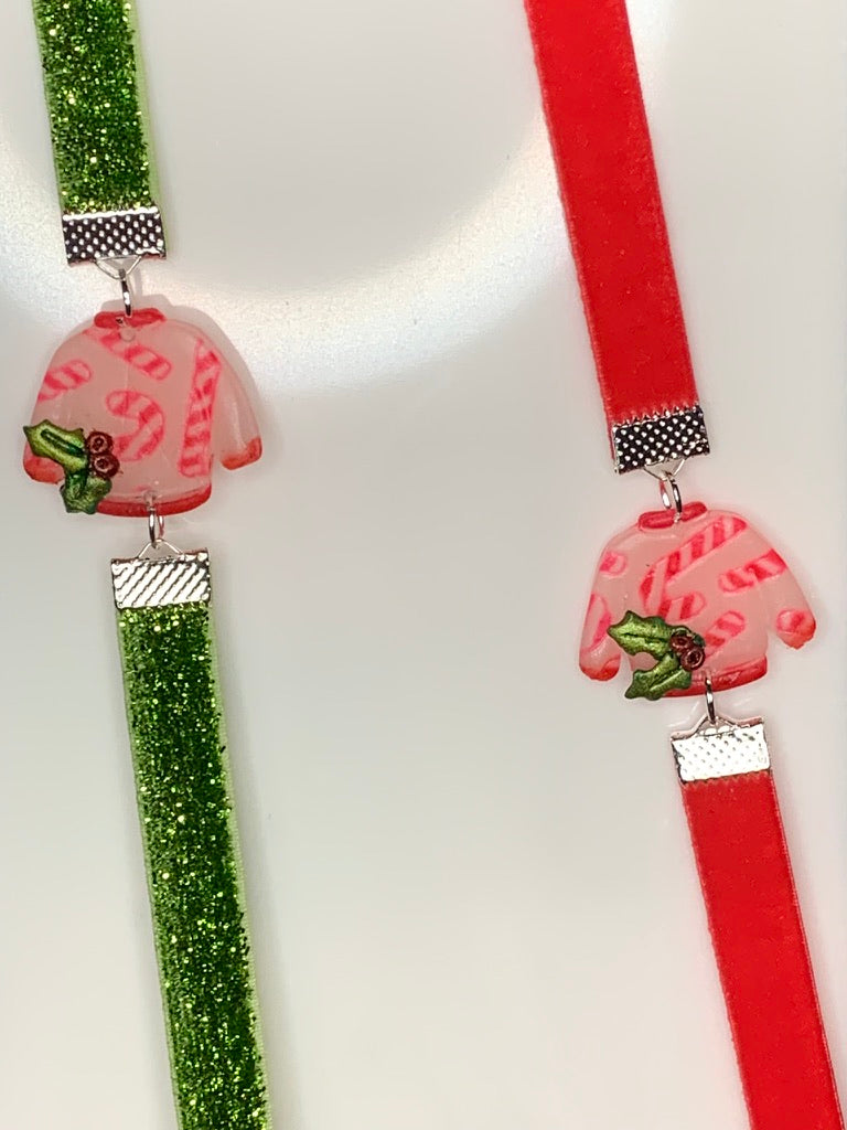 Winter - Candy Cane Sweater Bookmark