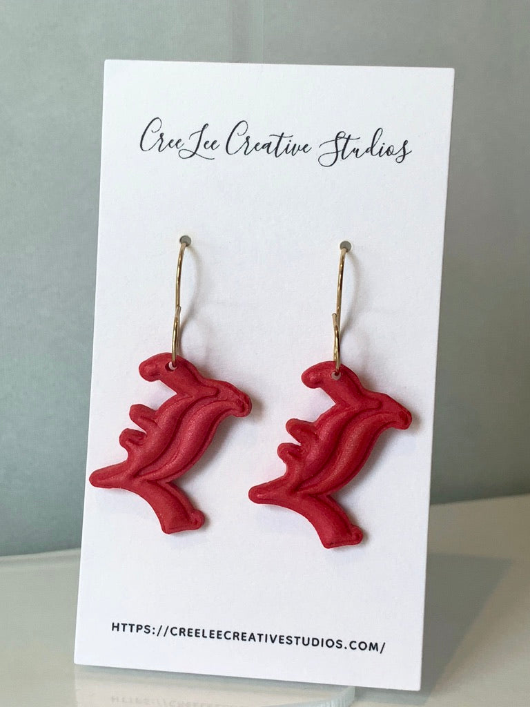 "L" Yeah! Earrings - Red