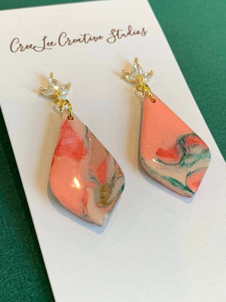 Flower - Vintage Peach Earring Collection