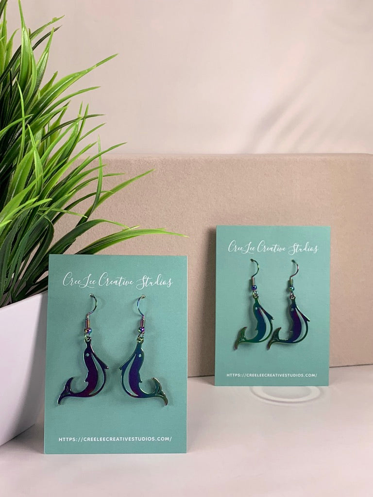 Stainless Steel Dolphin Earrings