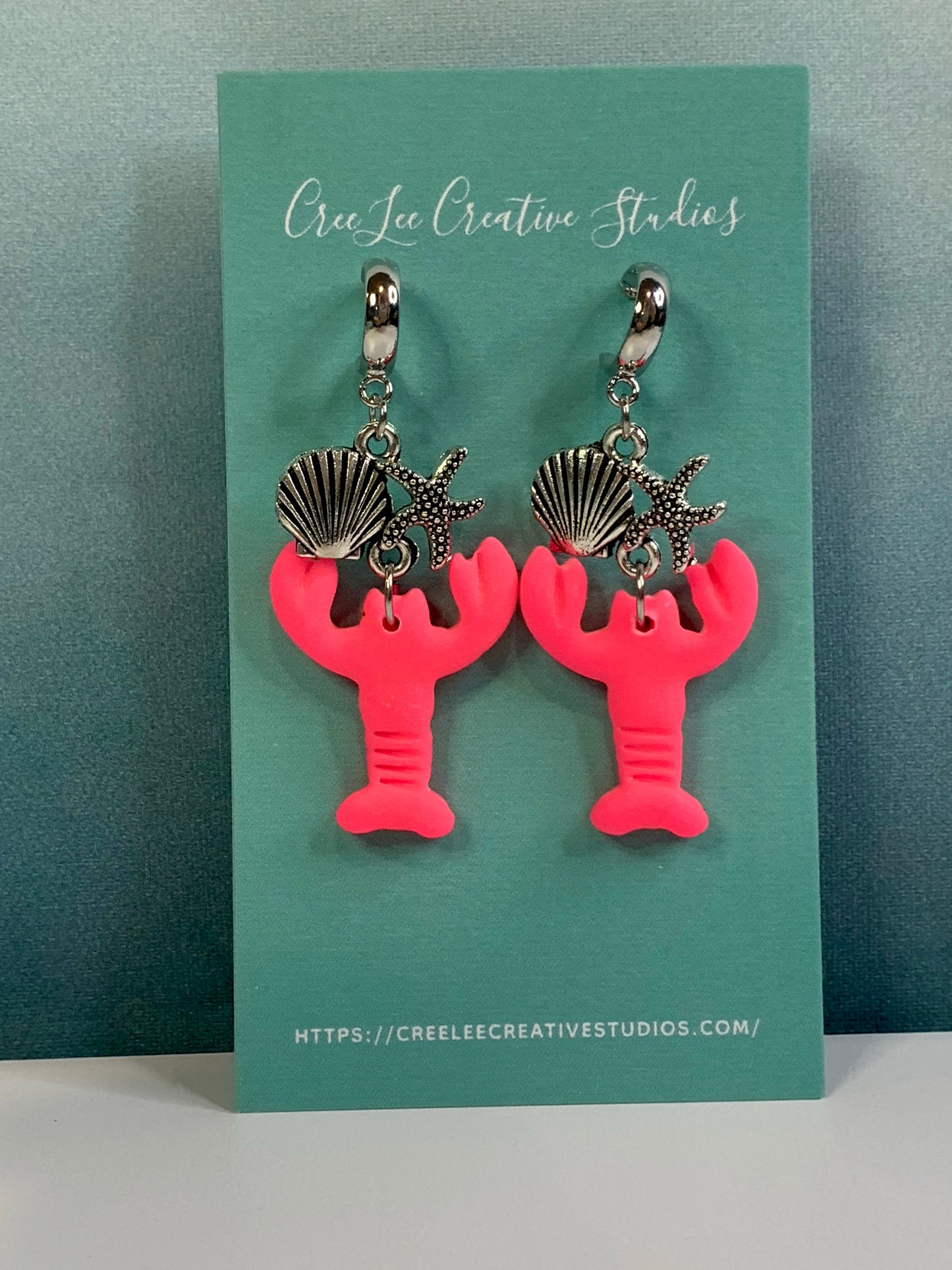 "New" Beachy Vibes - Lobster Earrings
