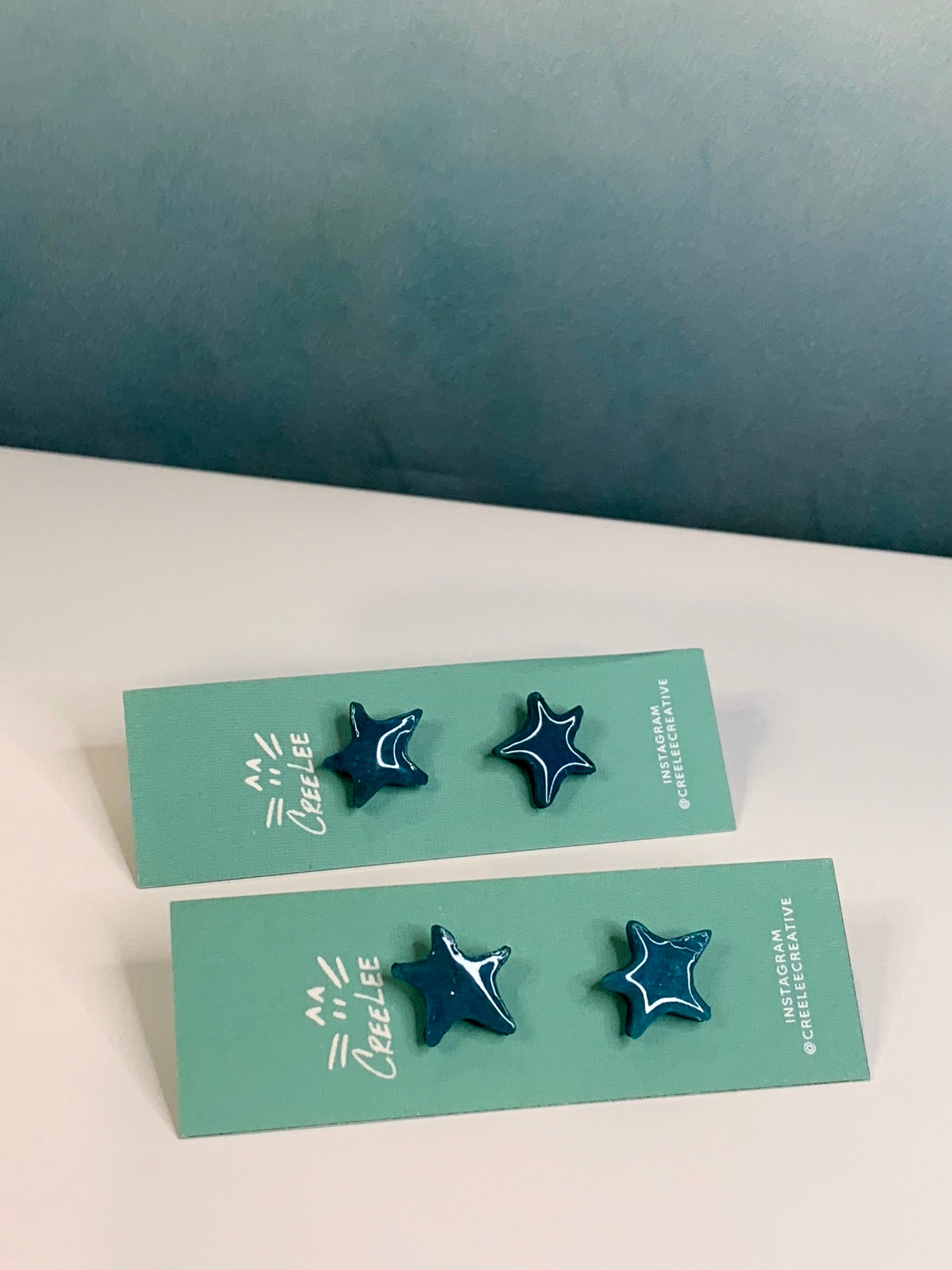 "New" Beachy Vibes - Blue Starfish Earrings