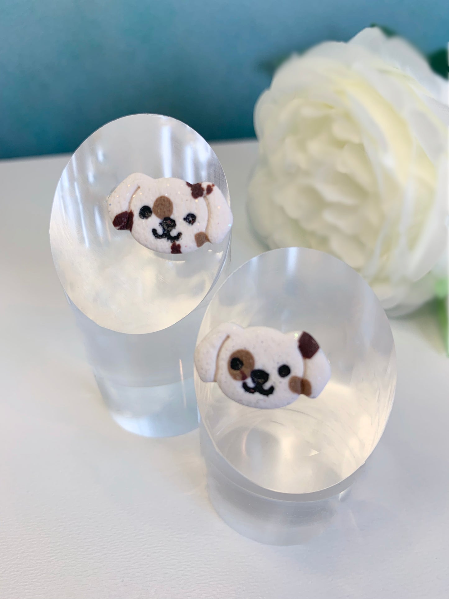 "New" Spotted Dog Earrings