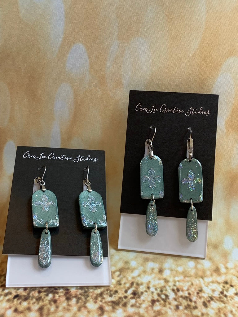 Fancy Everyday - Fleur de Lis Silver Turquoise