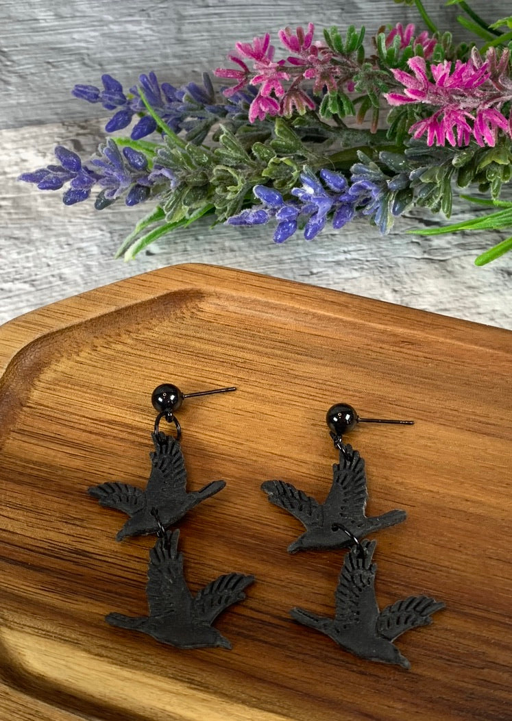 NEW * Ravens Take Flight Earrings