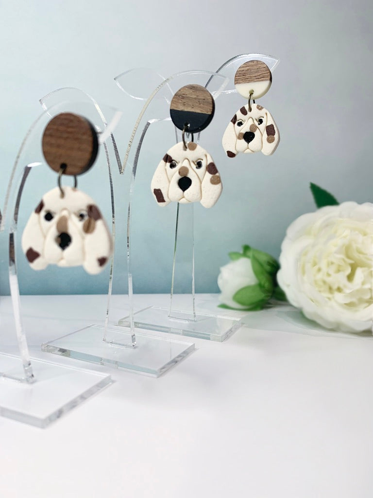 "New" Spotted Dog Earrings