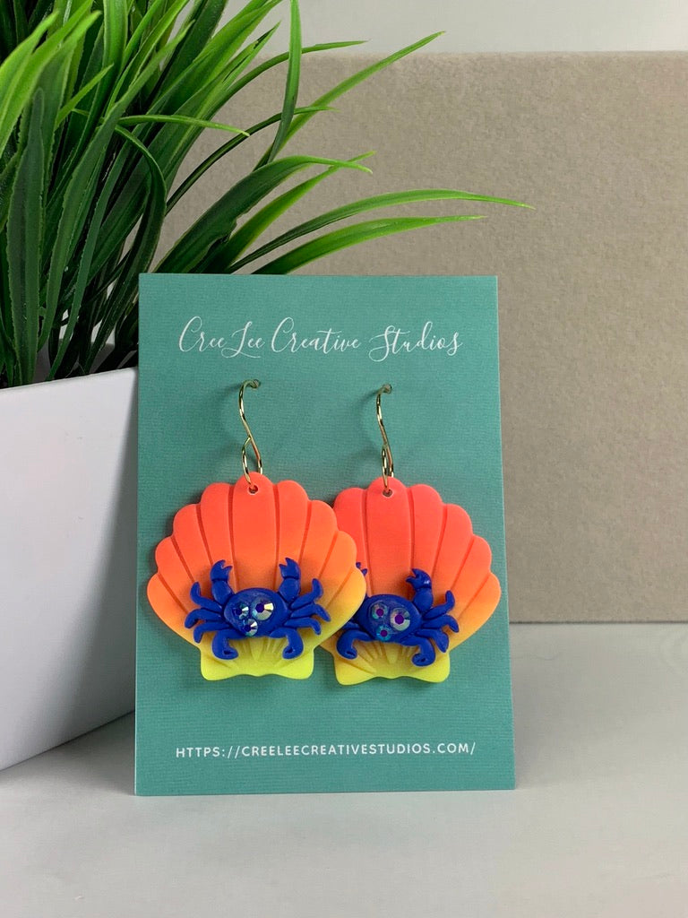 Radiant Reef Crab Earrings
