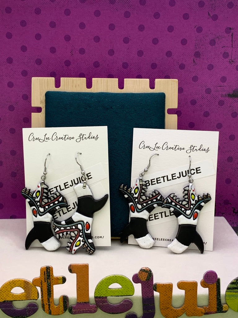 Beetlejuice Sandworm Earrings