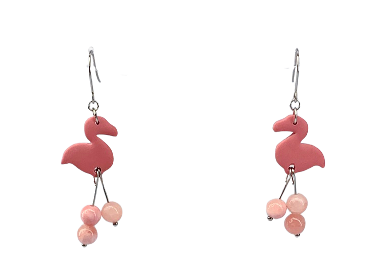 "New" Beachy Vibes - Flamingo Dangle Legs Earrings