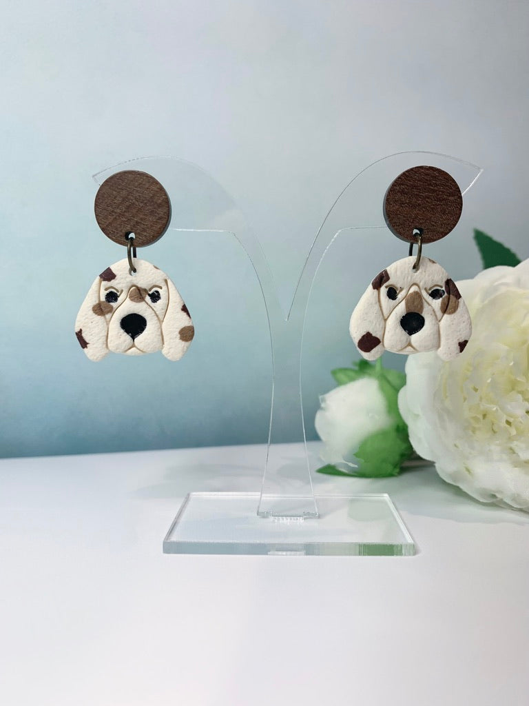 "New" Spotted Dog Earrings