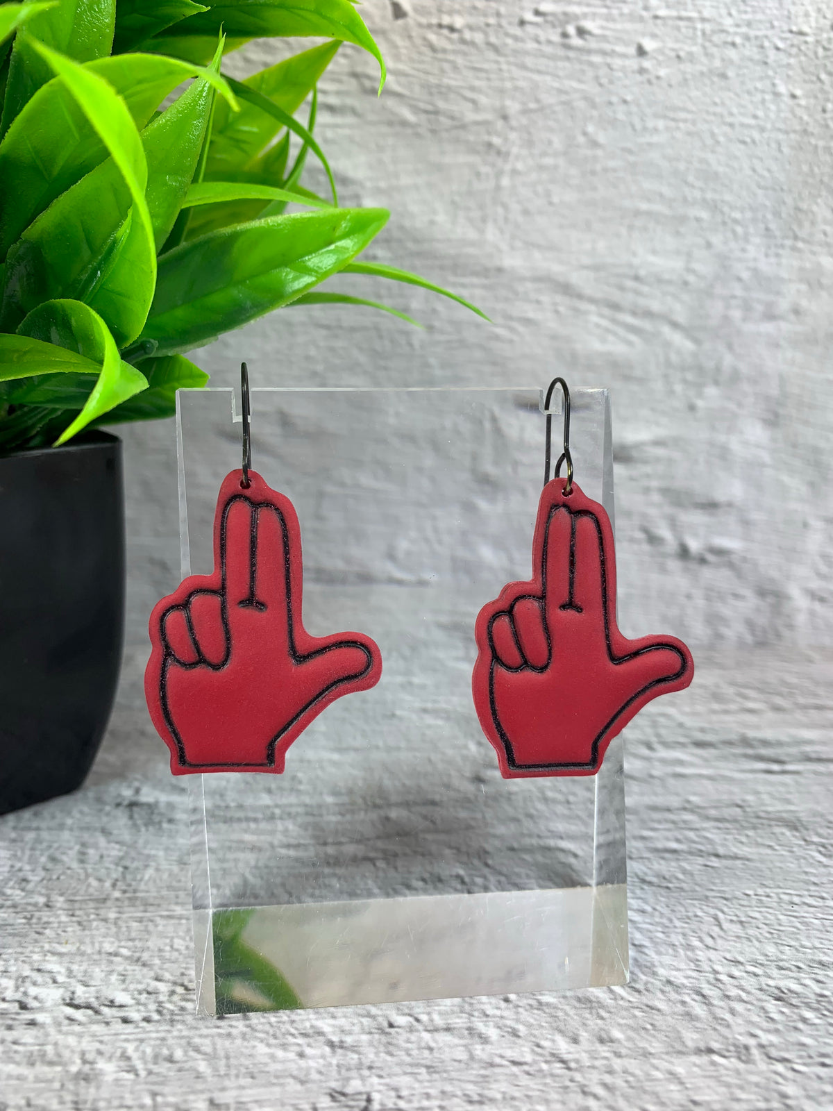 L’s Up, Louisville — Louisville-Inspired Hand Gesture Polymer Clay Earrings
