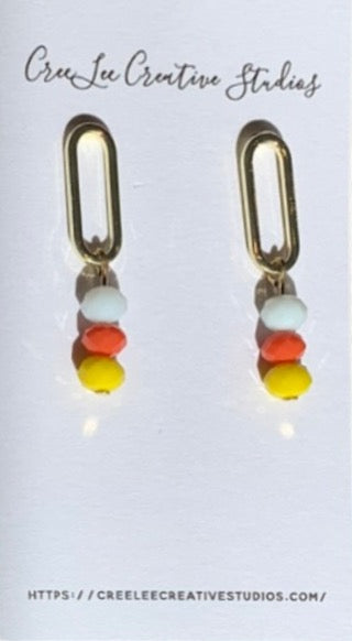 Spooky Candy Corn Earrings