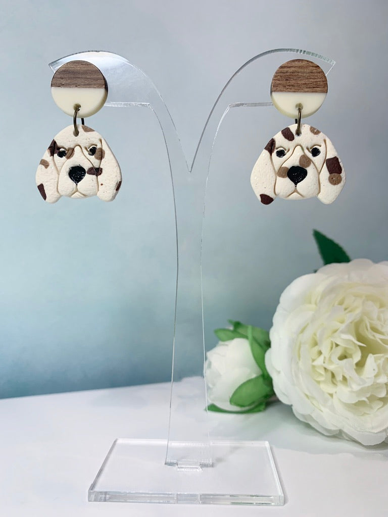 "New" Spotted Dog Earrings