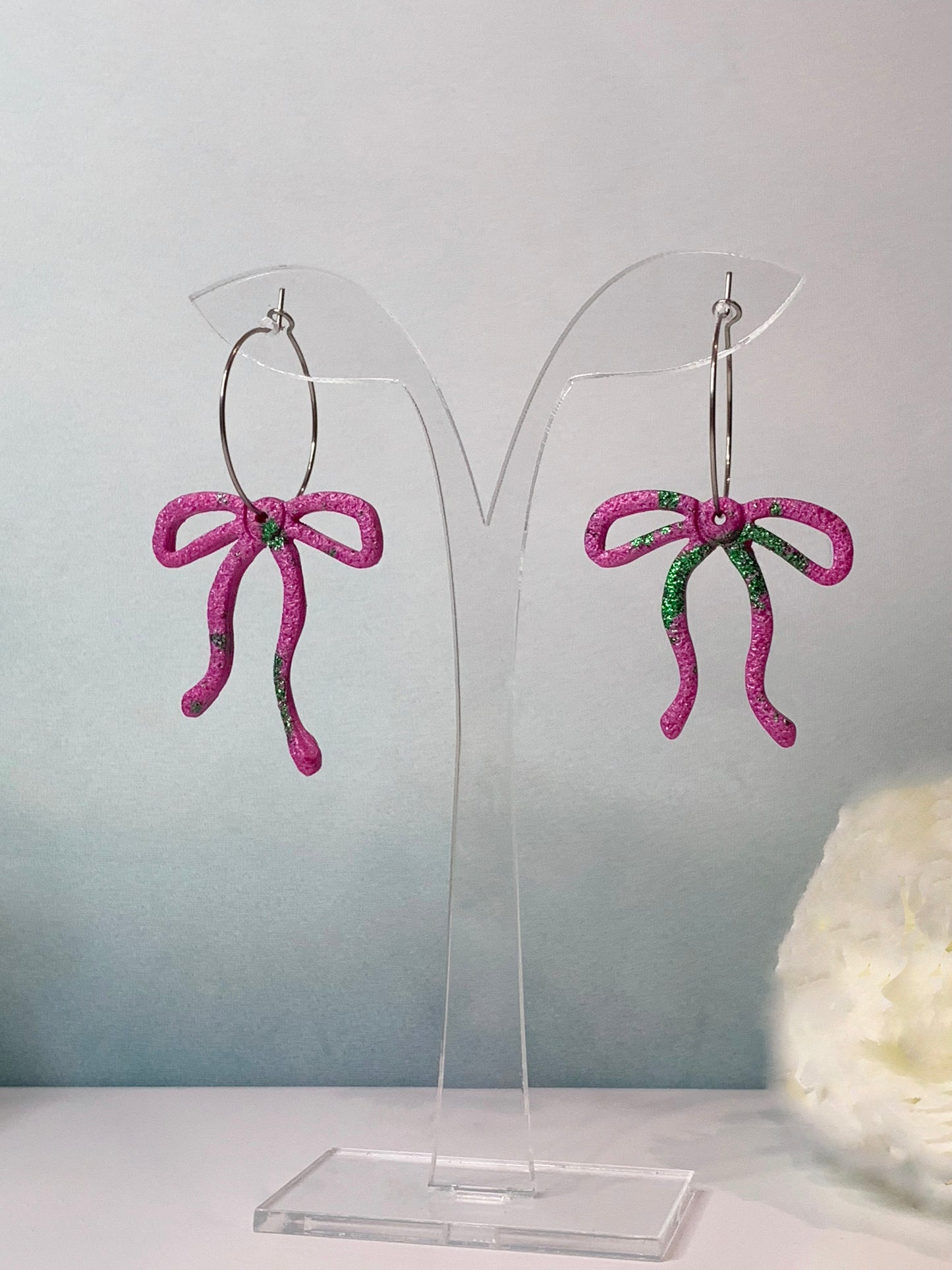 Bow Hoop Earrings