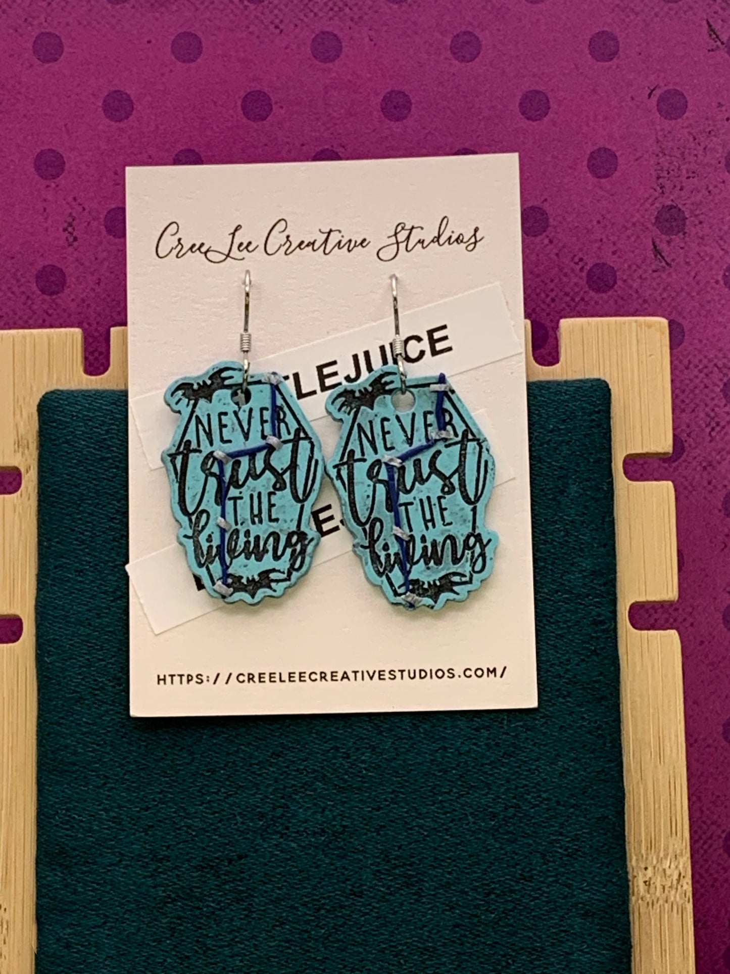 Delores Beetlejuice Earrings Never Trust the Living Earrings