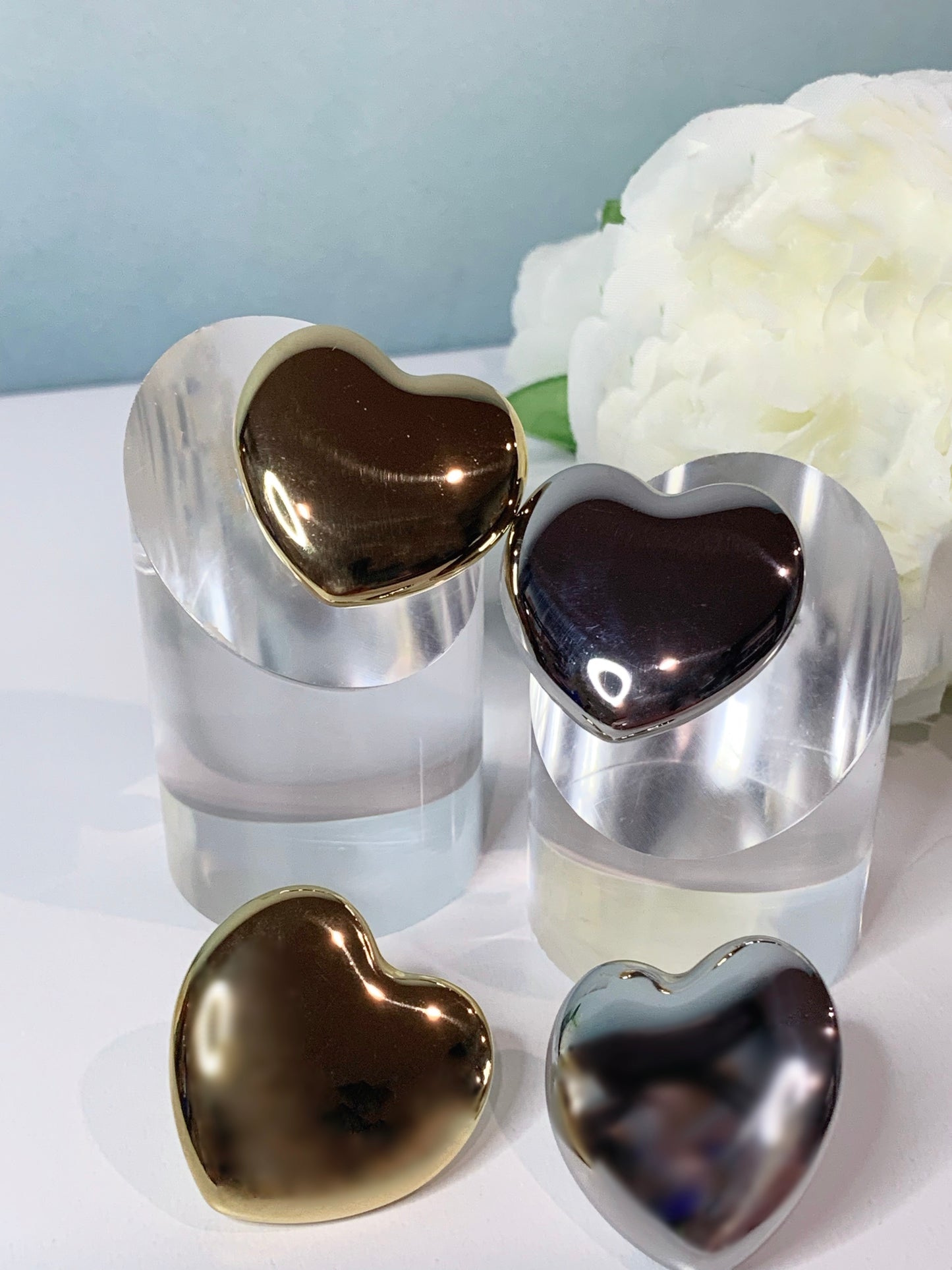 Love - Chunky Heart Stud Earrings
