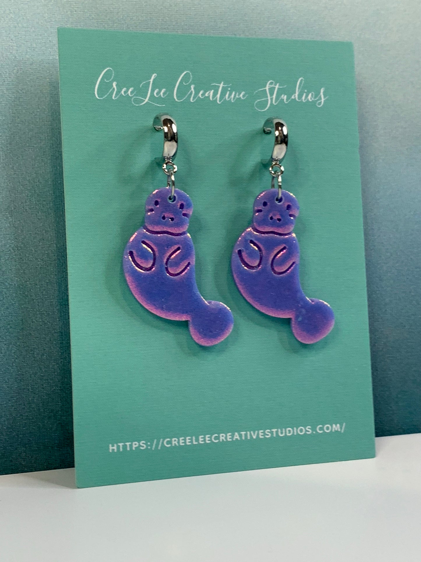 "New" Beachy Vibes - Manatee Earrings