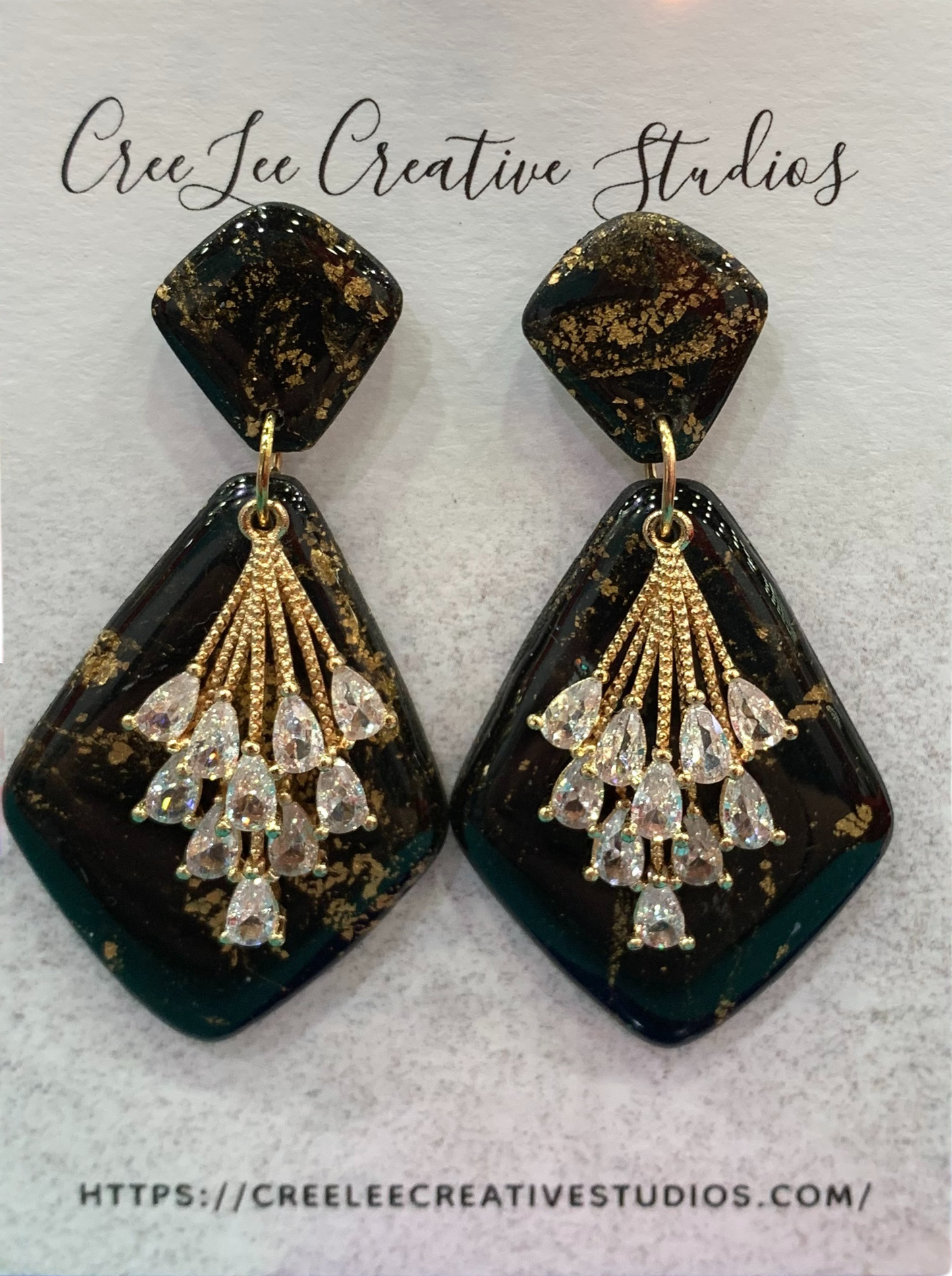 Fancy Everyday - Black and Gold Harper Earrings
