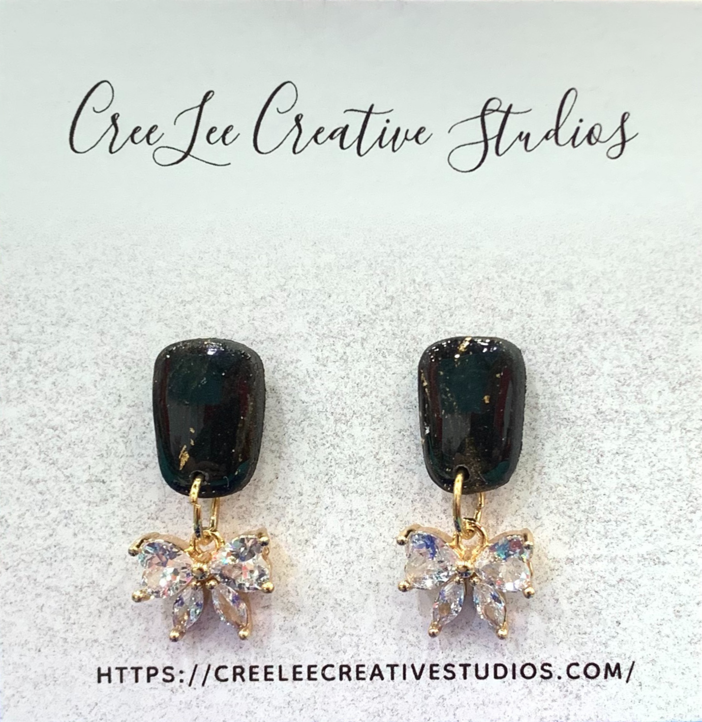 Fancy Everyday - Black and Gold Chloe Earrings