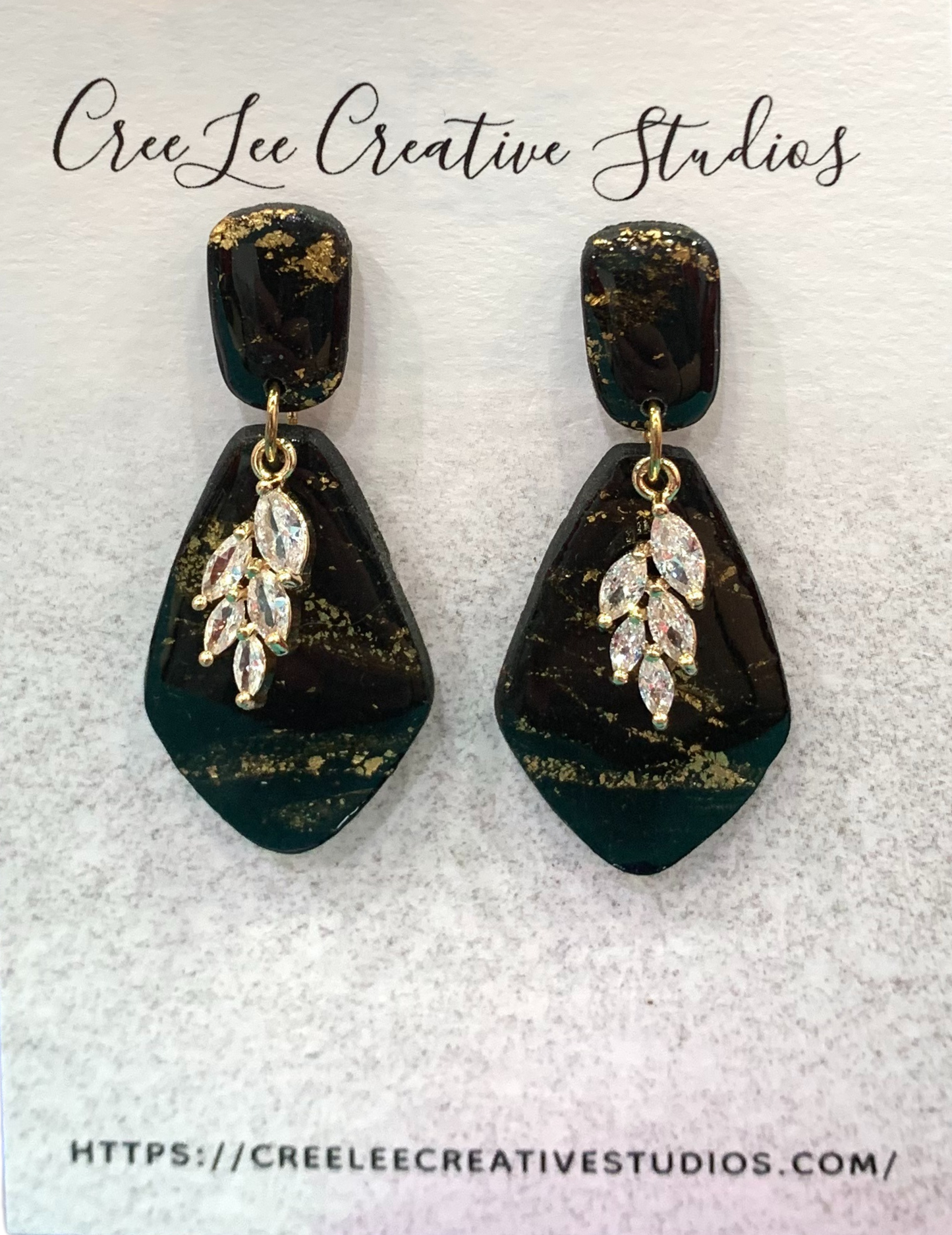 Fancy Everyday - Black and Gold Scarlet Earrings