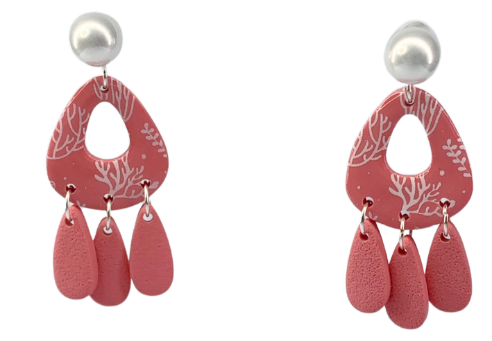 "New" Beachy Vibes - Coral Reef Chimes Earrings