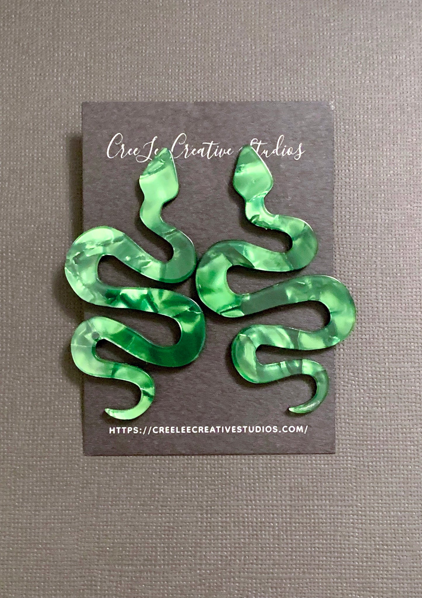 Spooky - Acrylic Snake Earrings