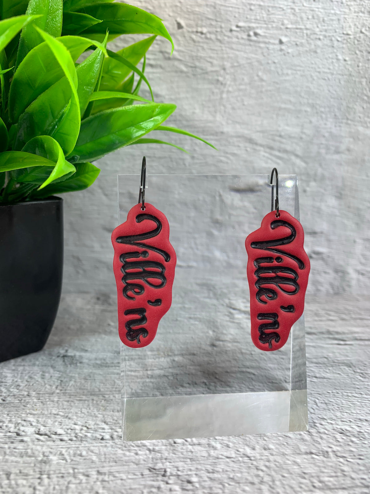 The Ville’ns — Louisville-Inspired Fan Polymer Clay Earrings