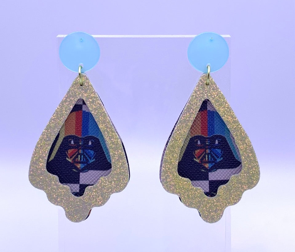 Rainbow Vader Earrings