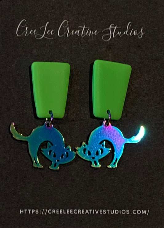 Spooky Cat - Emma Scaredy Cat Earrings - RESTOCKED