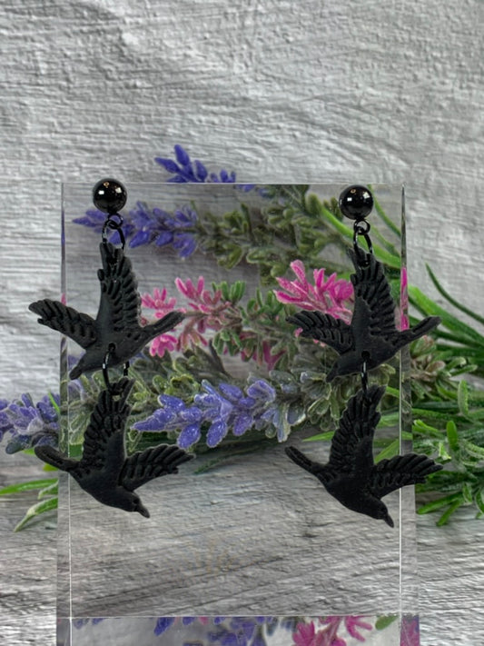 NEW * Ravens Take Flight Earrings