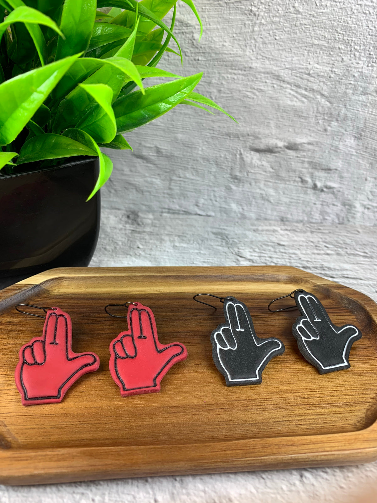 L’s Up, Louisville — Louisville-Inspired Hand Gesture Polymer Clay Earrings