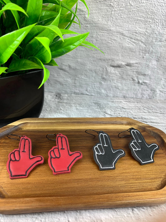 L’s Up, Louisville — Louisville-Inspired Hand Gesture Polymer Clay Earrings