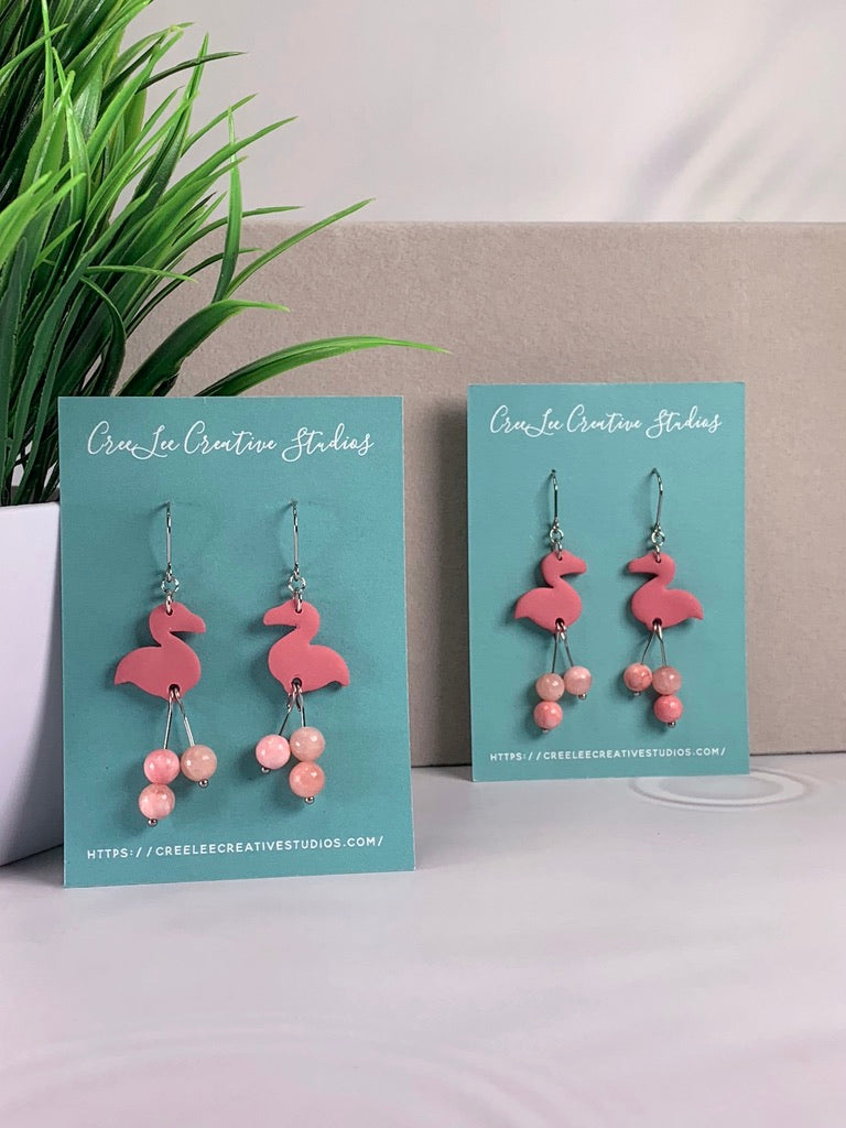 Flamingo Dangle Legs Earrings