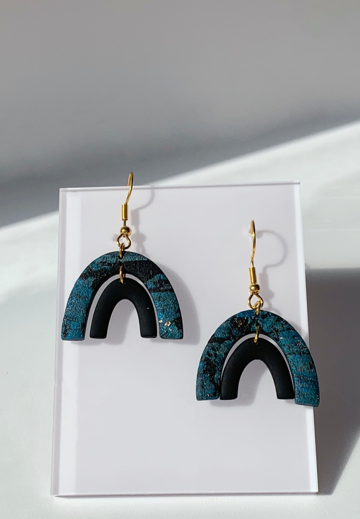 BOHO Blue Jean Arch Earrings