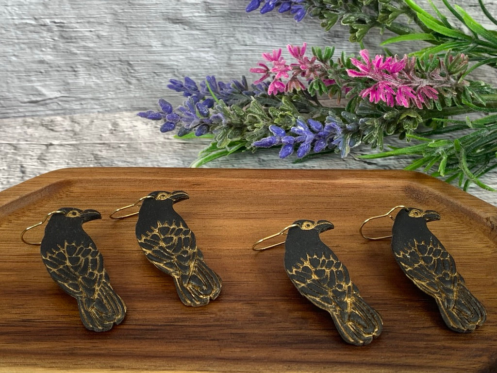 NEW * The Raven Familiar Earrings