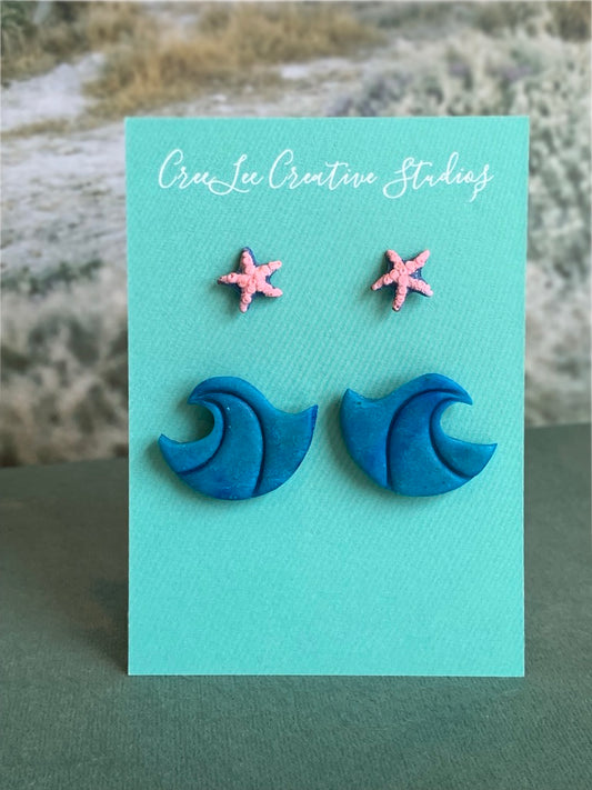 Starfish & Wave Stud Sets