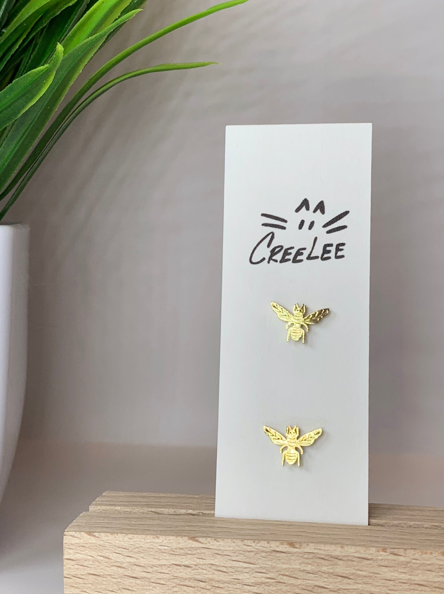 New - Bee Realness Stud Earrings – Stainless Steel Honey Bee Studs