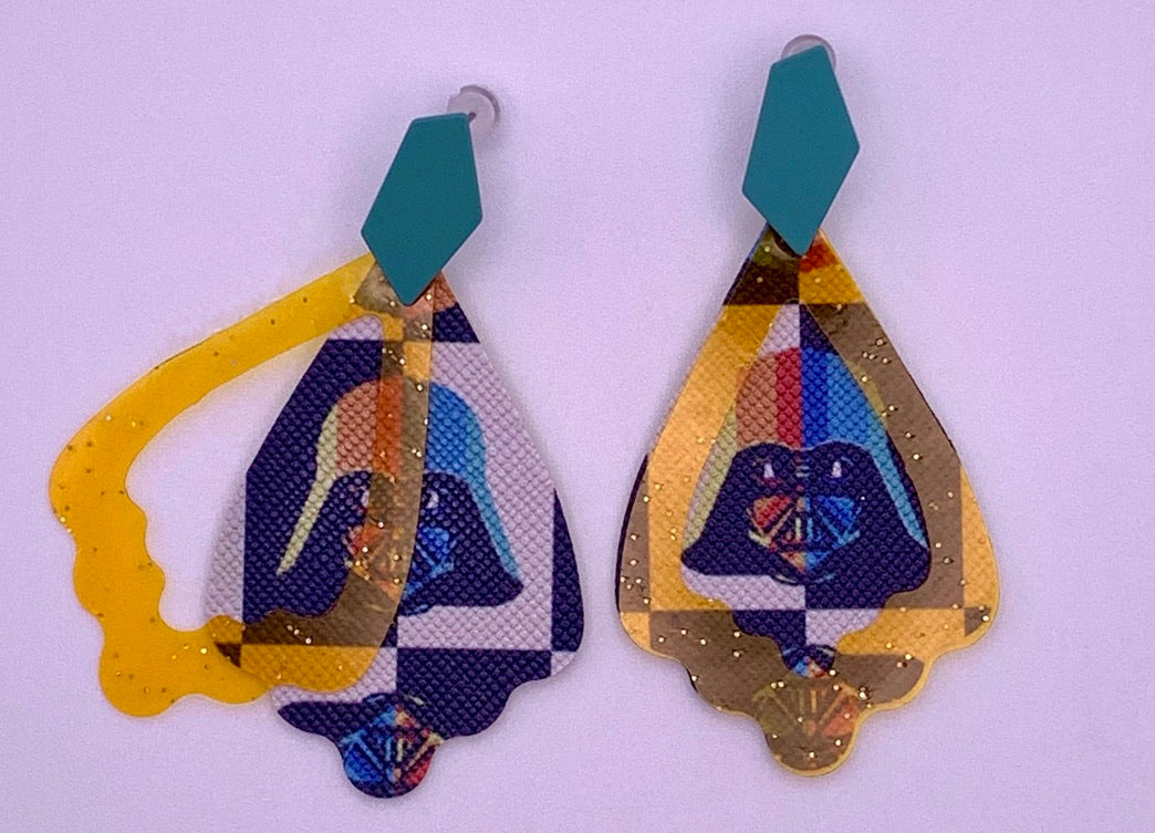 Rainbow Vader Earrings