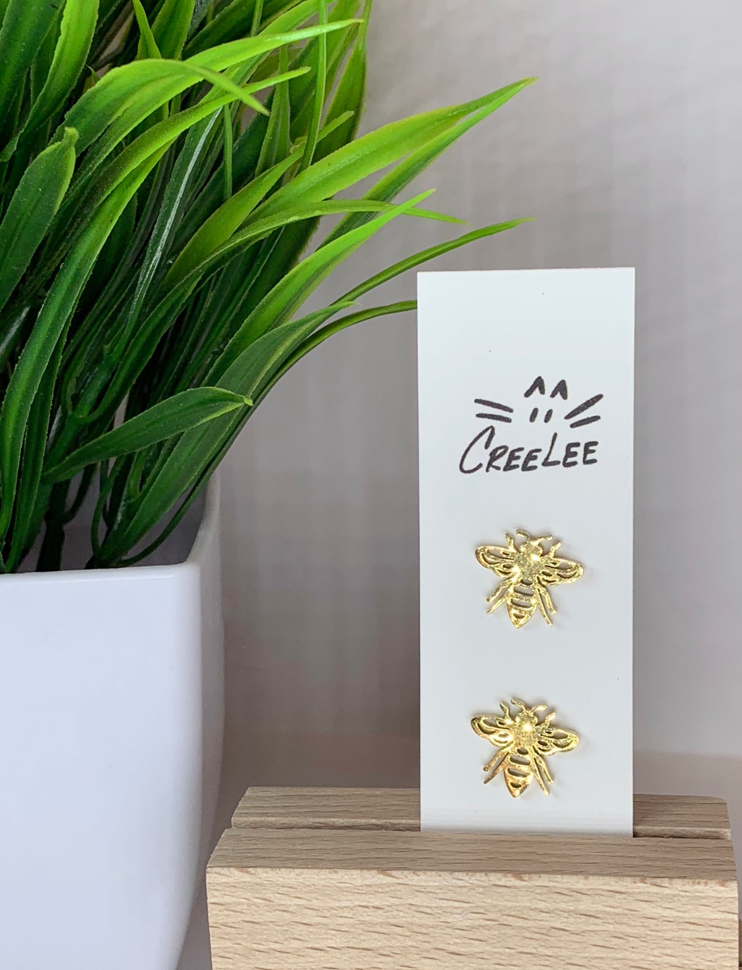 New - Bee Realness Stud Earrings – Stainless Steel Honey Bee Studs