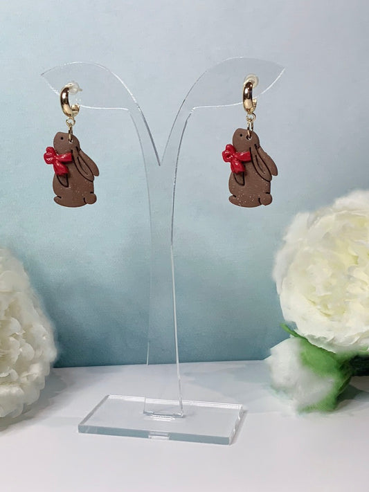 Bunny with a Bow Earrings