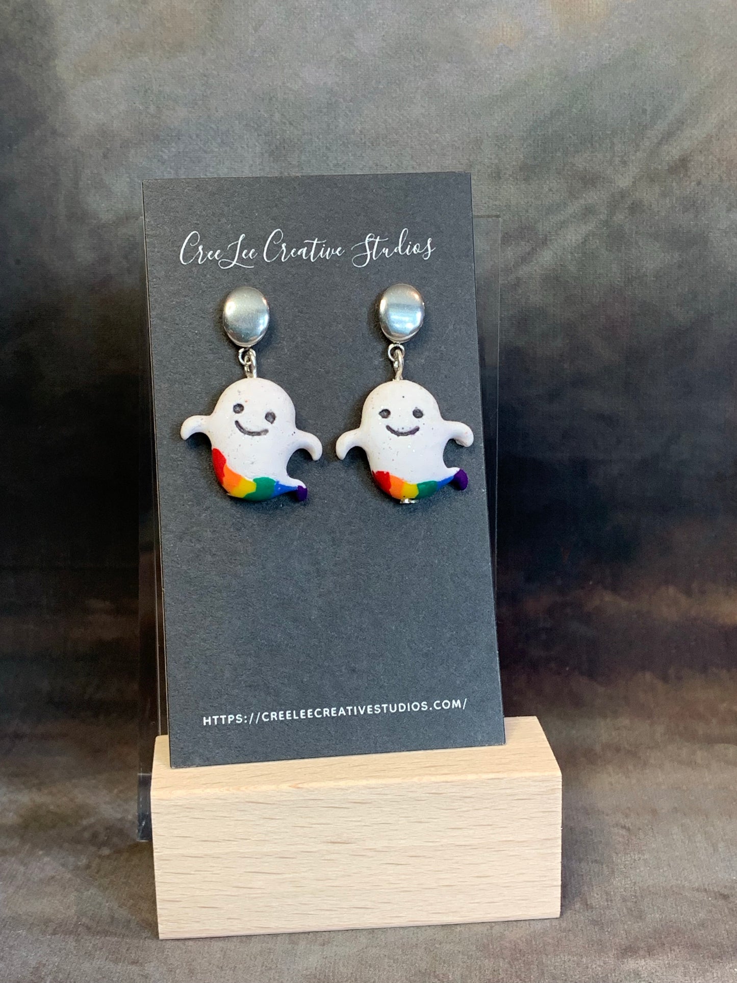 Spooky - Rainbow Ghost Earrings