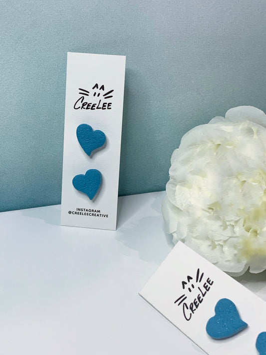 "New" Blue Heart Earrings