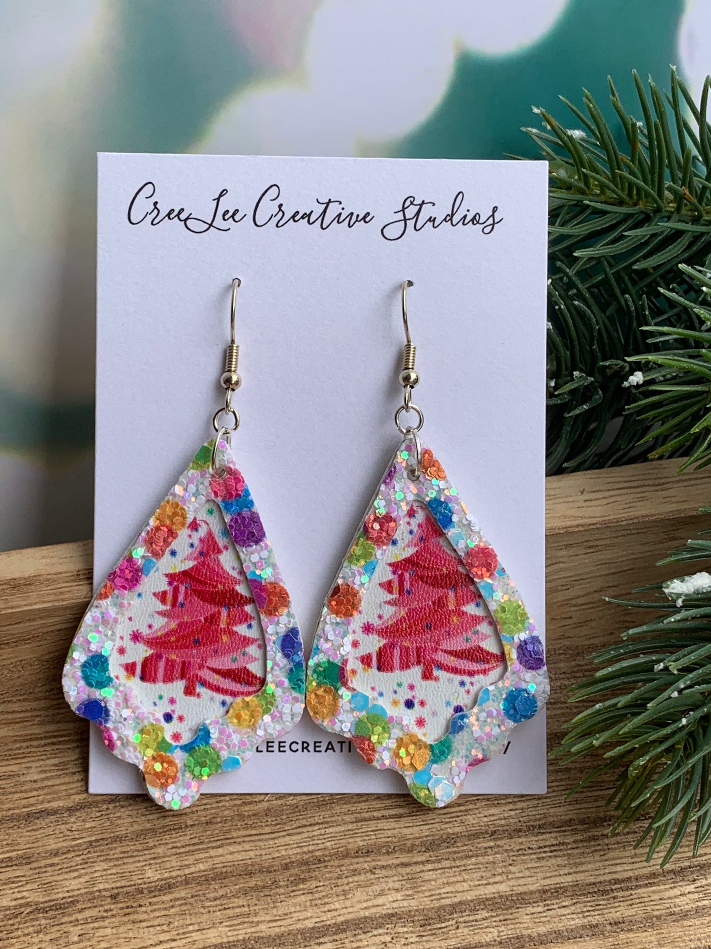 Winter - Celebration Christmas Trees - Faux Leather