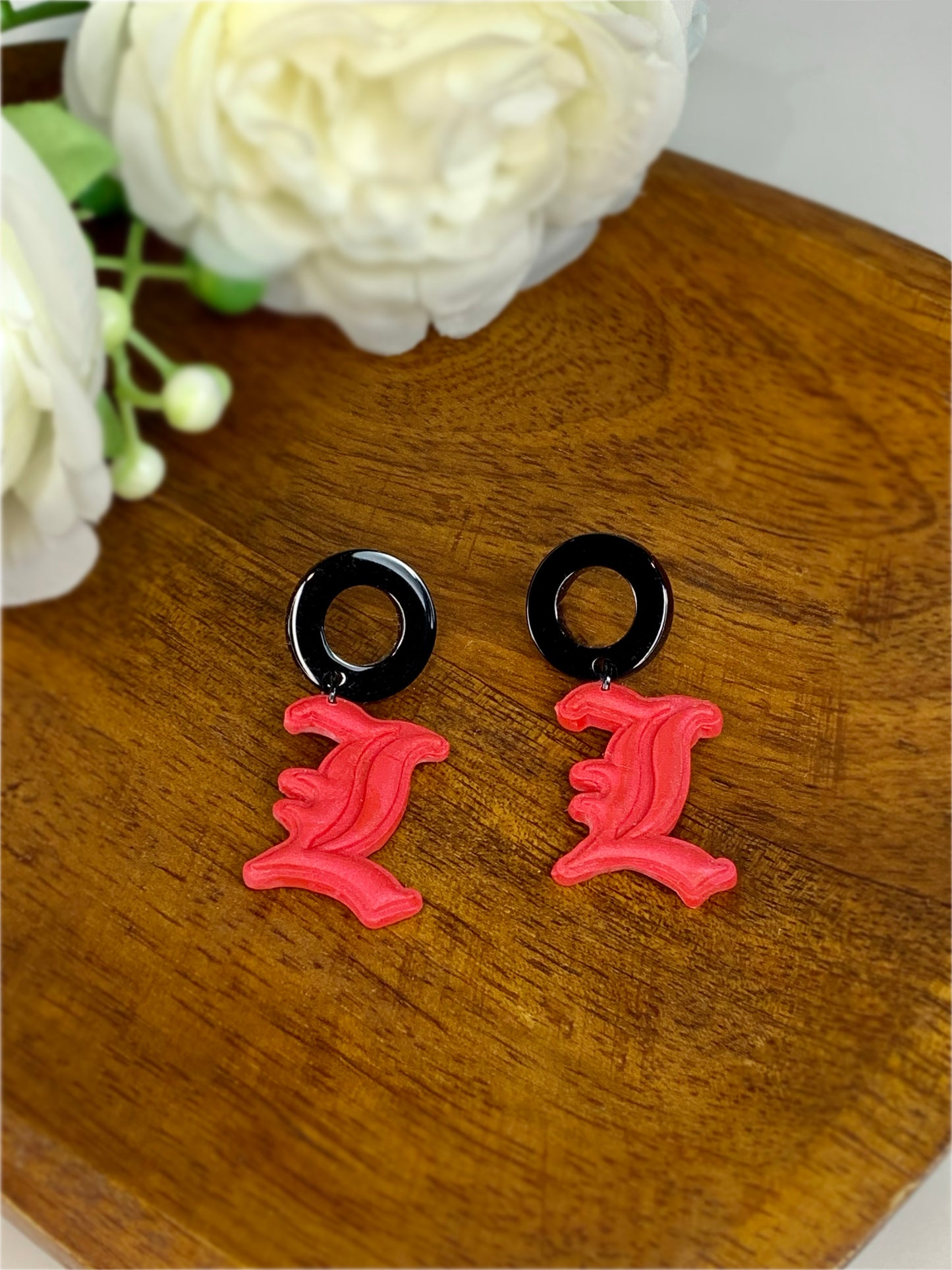 "L" Yeah! Earrings - Red or Hot Pink